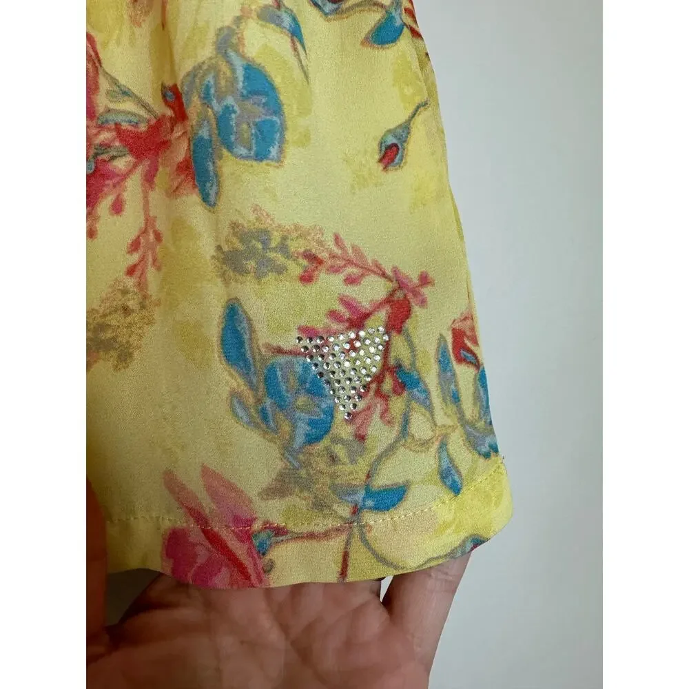 Guess Los Angeles Toddler‎ Girls Size 4 Floral One Piece Tank Romper Shorts